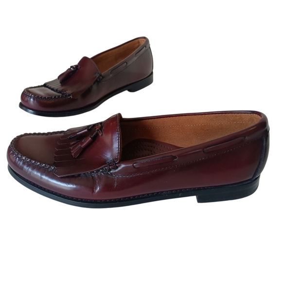 G.H. Bass Shoes Men's Size 13D WeeJuns Layton Leather Loafer Tassel Burgundy - Picture 1 of 9